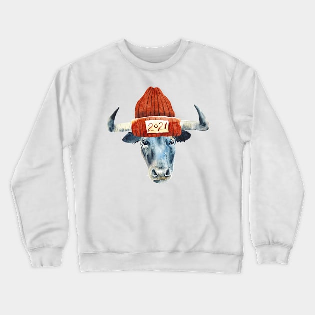 Christmas Cow Crewneck Sweatshirt by Peach Lily Rainbow